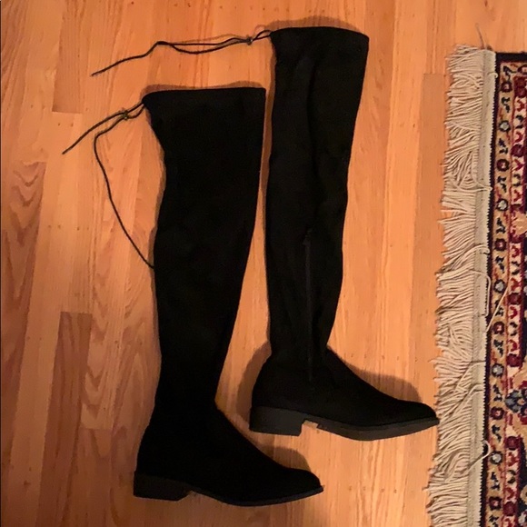 tight thigh high suede boots